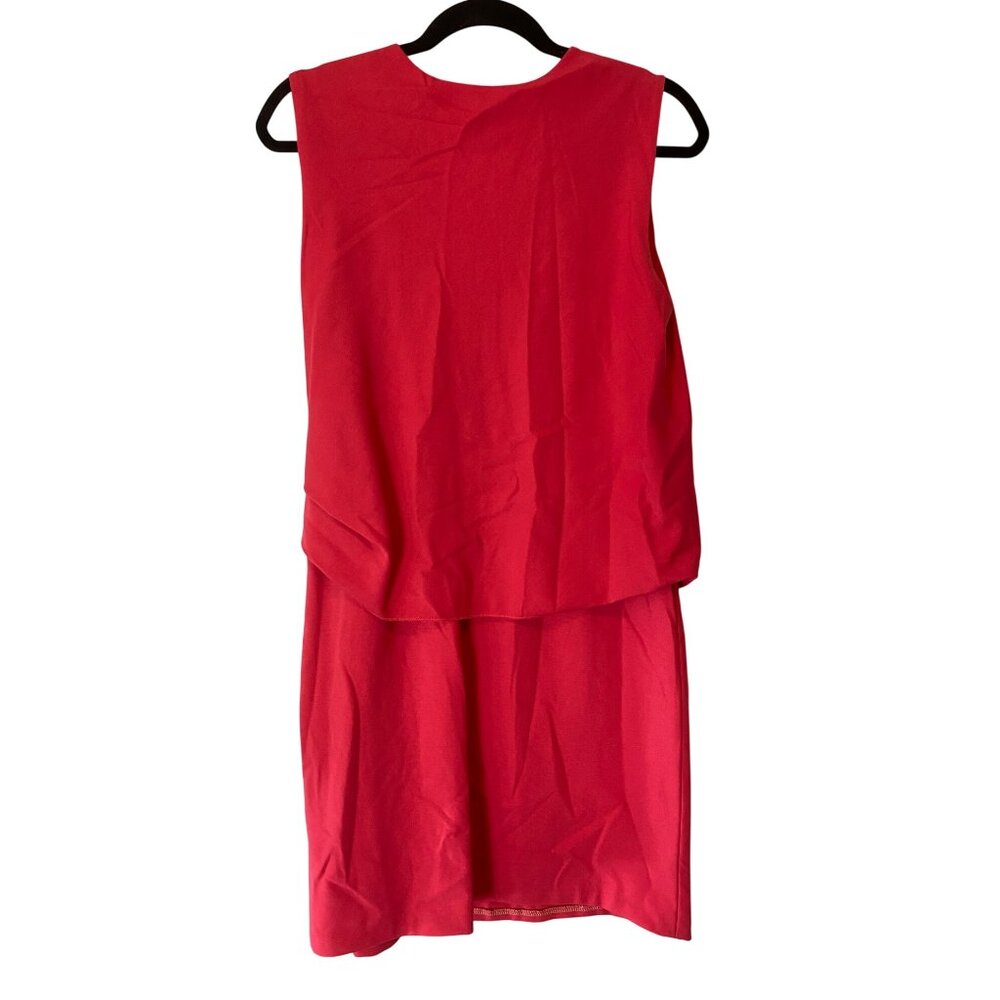 Giorgio Armani Red Sleeveless Blouson Dress Italy Medium Size 46 - Picture 2 of 10